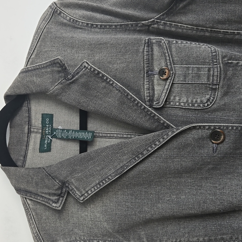 Lauren jean co denim jacket suit style jacket - Picture 4 of 10